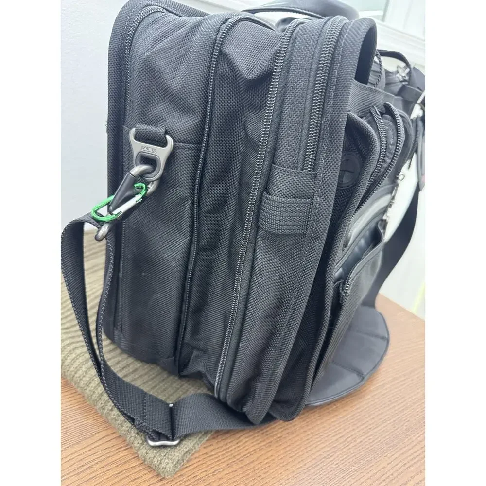 TUMI Expandable Nylon Laptop Computer Business Briefcase Black (PU300THRIFTY